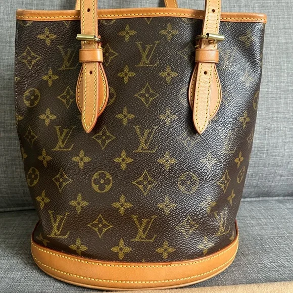 Louis Vuitton Monogram Brown and Tan Bucket Shoulder Bag - Picture 8 of 14